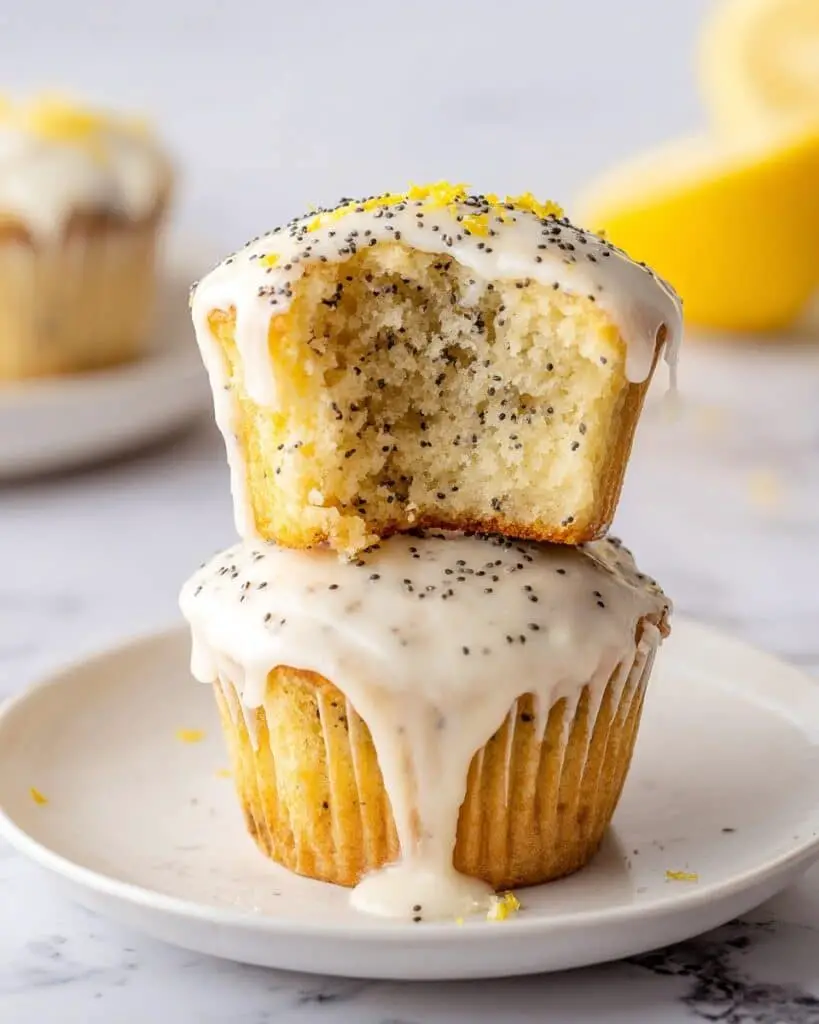 Glazed Lemon Poppy Seed Muffins Recipe