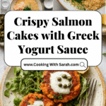 Pan Seared Salmon Cakes with Creamy Yogurt Sauce Recipe