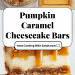 Pumpkin Caramel Cheesecake Bars with a Streusel Topping Recipe