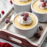 Homemade Eggnog Pudding with Sugared Cranberries and Nutmeg Recipe