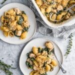 Easy Caramelized Onion Spinach Chicken Pasta Bake Recipe