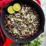 Creamy Mexican Black Beans with Cilantro and Cotija Recipe