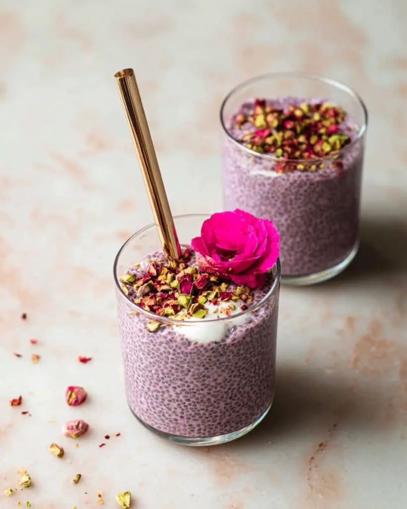 Rose Cardamom Chia Pudding Recipe